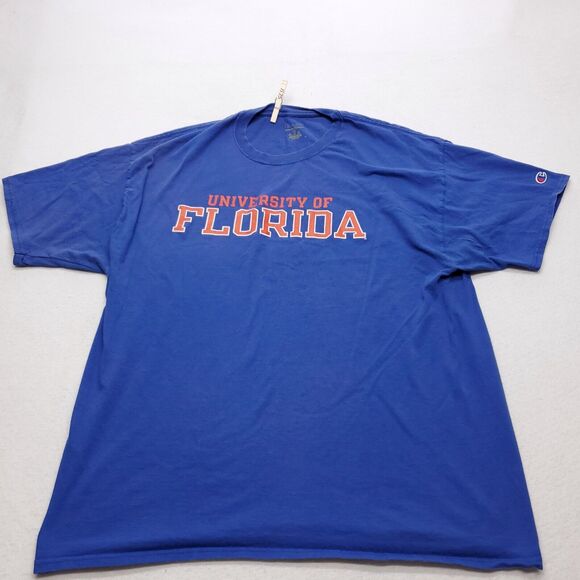 Champion University of Florida Short Sleeve Graphic T Shirt Mens Size 2XL Blue - Picture 2 of 9